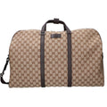 Gucci Beige Dark Brown Gg Canvas Boston Bag (Pre-Owned)