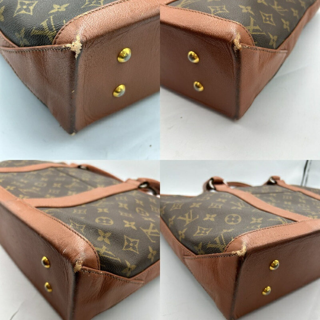 Louis Vuitton Monogram Brown Leather Tote Bag