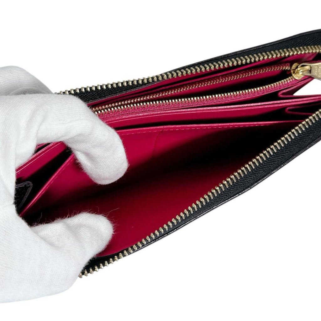 Louis Vuitton Black Noir Leather Long Wallet
