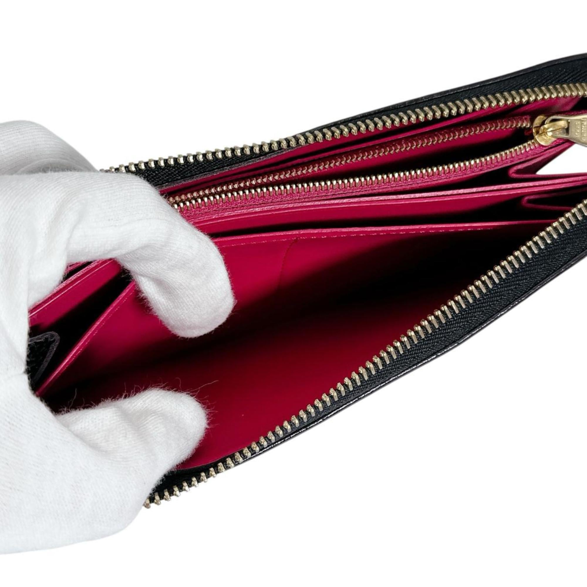 Louis Vuitton Black Noir Leather Long Wallet