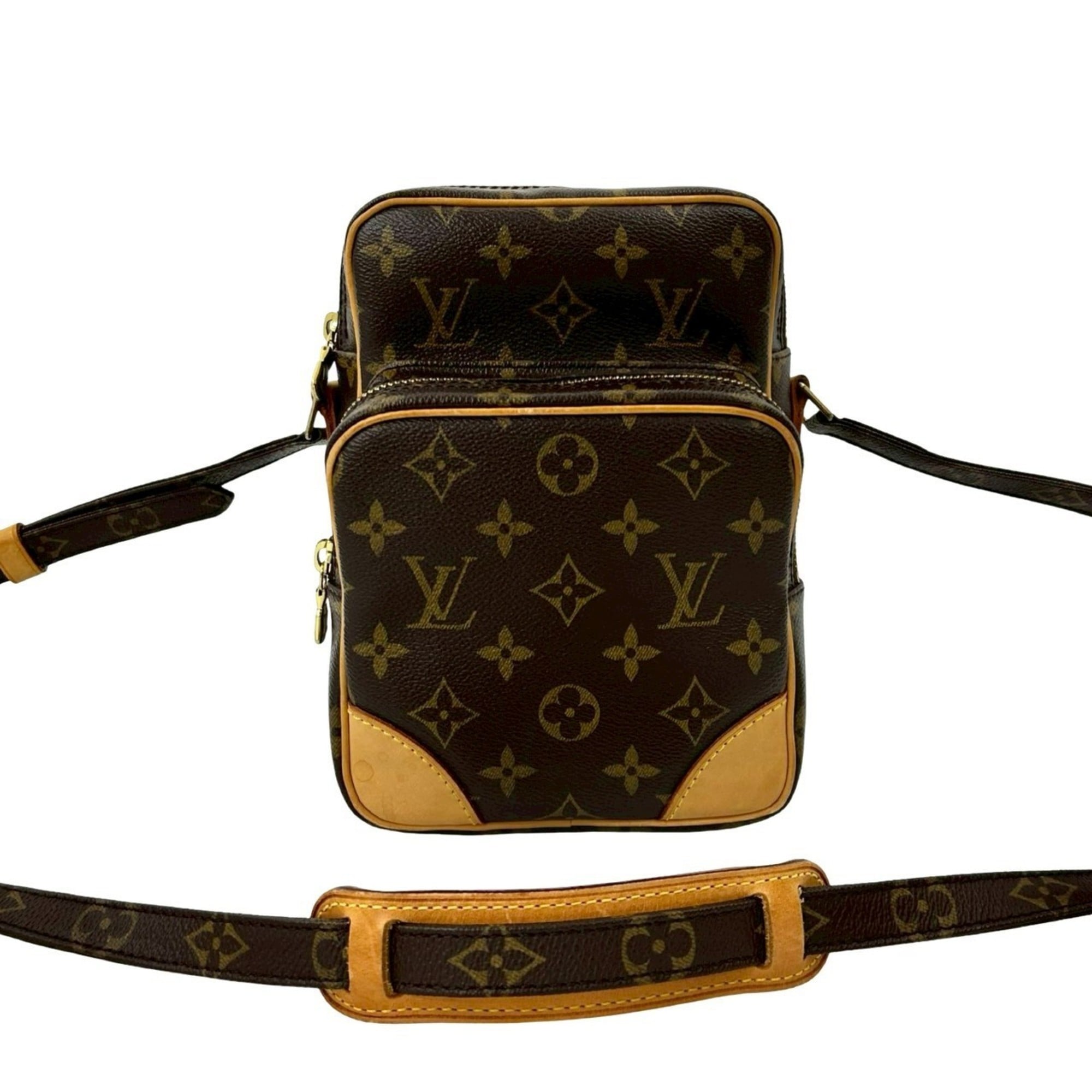 Louis Vuitton Brown Leather Pvc Pochette Shoulder Bag
