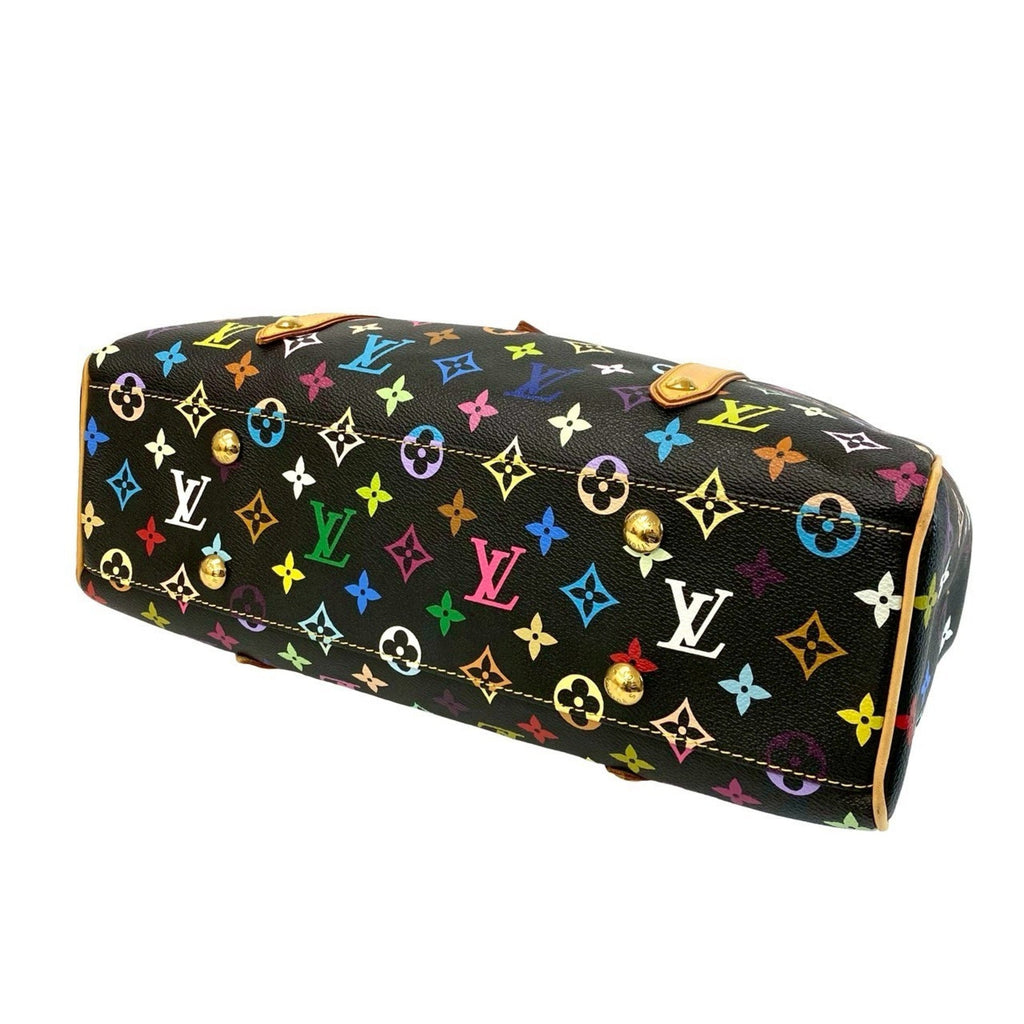 Louis Vuitton Black Multi-Color Leather Pvc Shoulder Bag Tote Bag