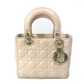 Christian Dior Beige Leather Handbag (Pre-Owned)