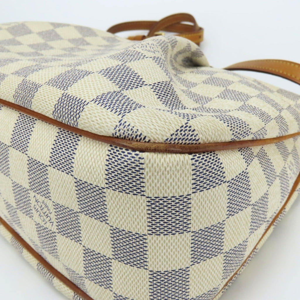 Louis Vuitton White Damier Azur Leather Shoulder Bag