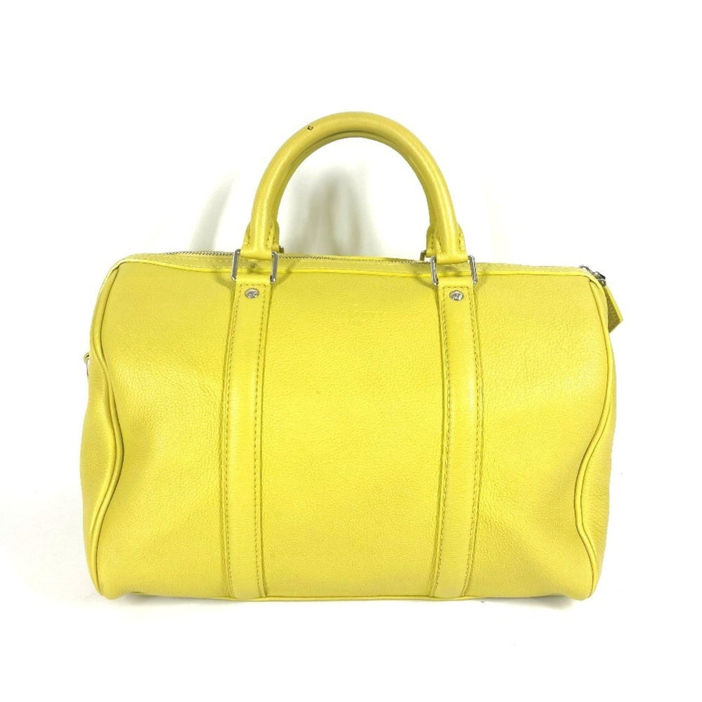 Louis Vuitton Pistache Yellow Leather Boston Bag Handbag Shoulder Bag