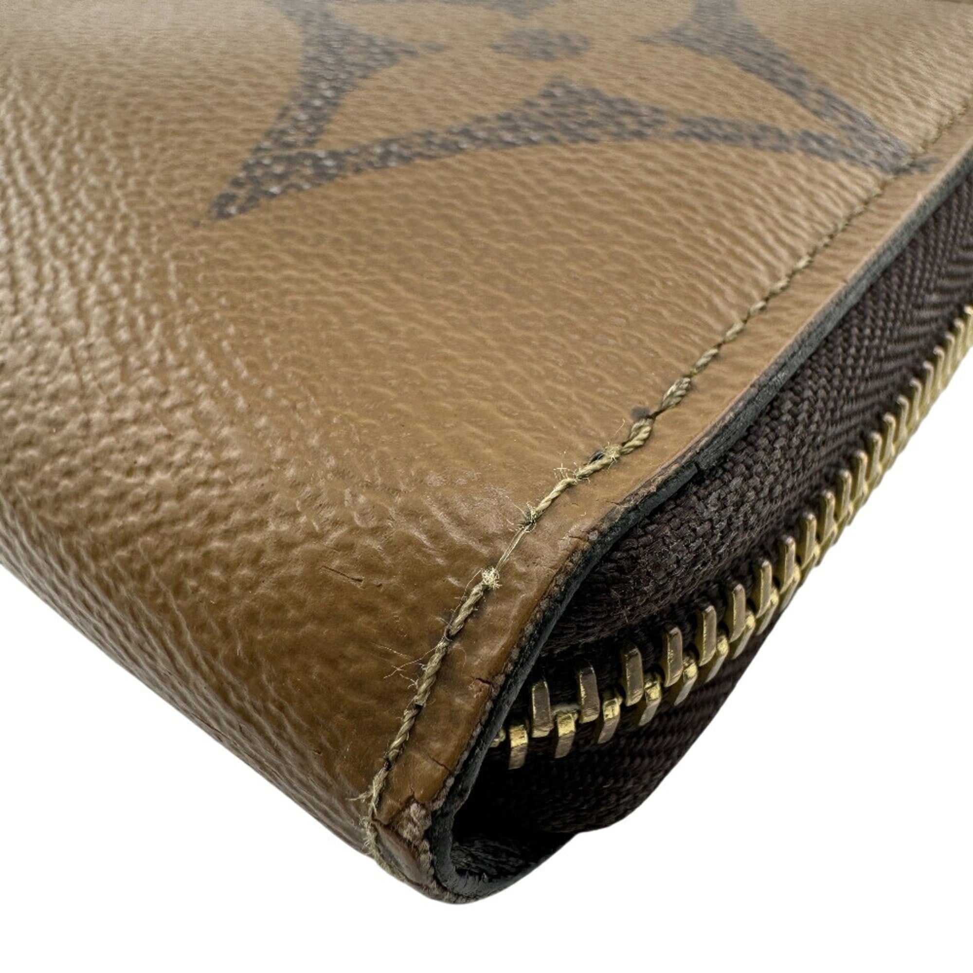 Louis Vuitton Brown Leather Long Wallet