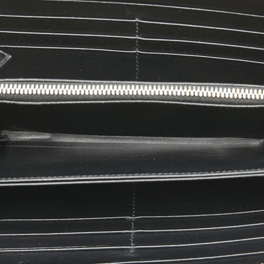 Prada Black Leather Long Wallet (Bi-Fold)