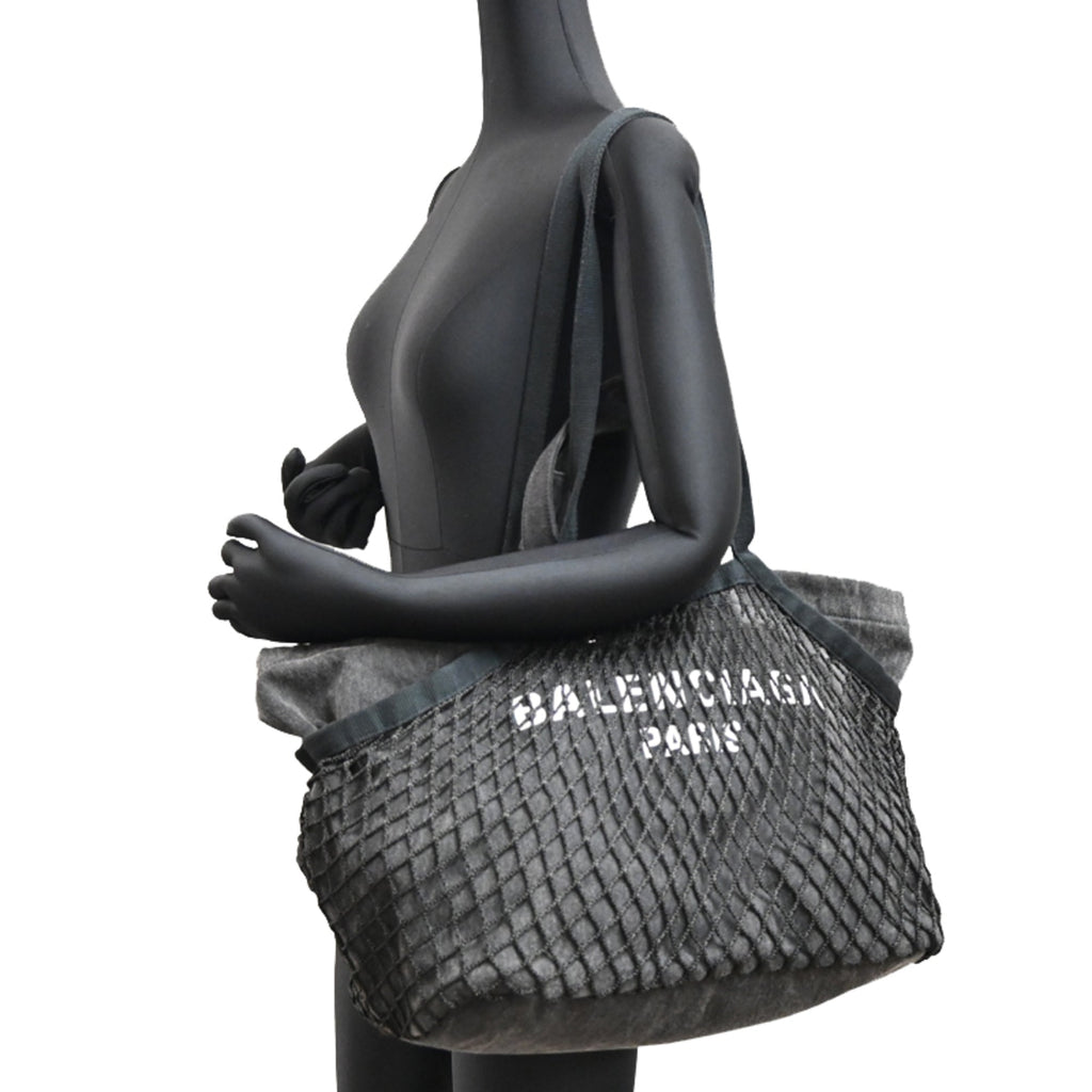 Balenciaga Black Denim Tote