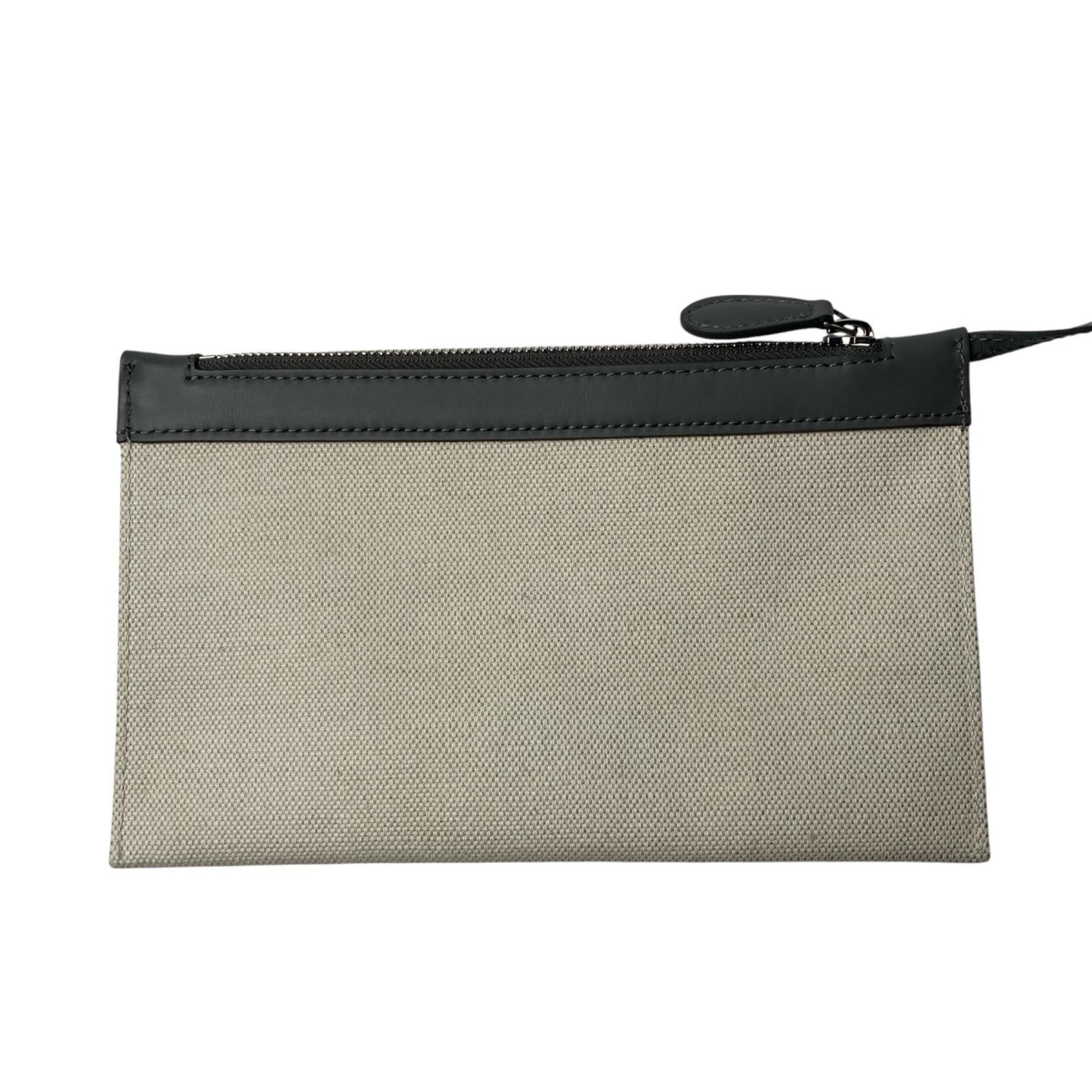 Balenciaga Gray Ivory Canvas Leather Handbag Tote