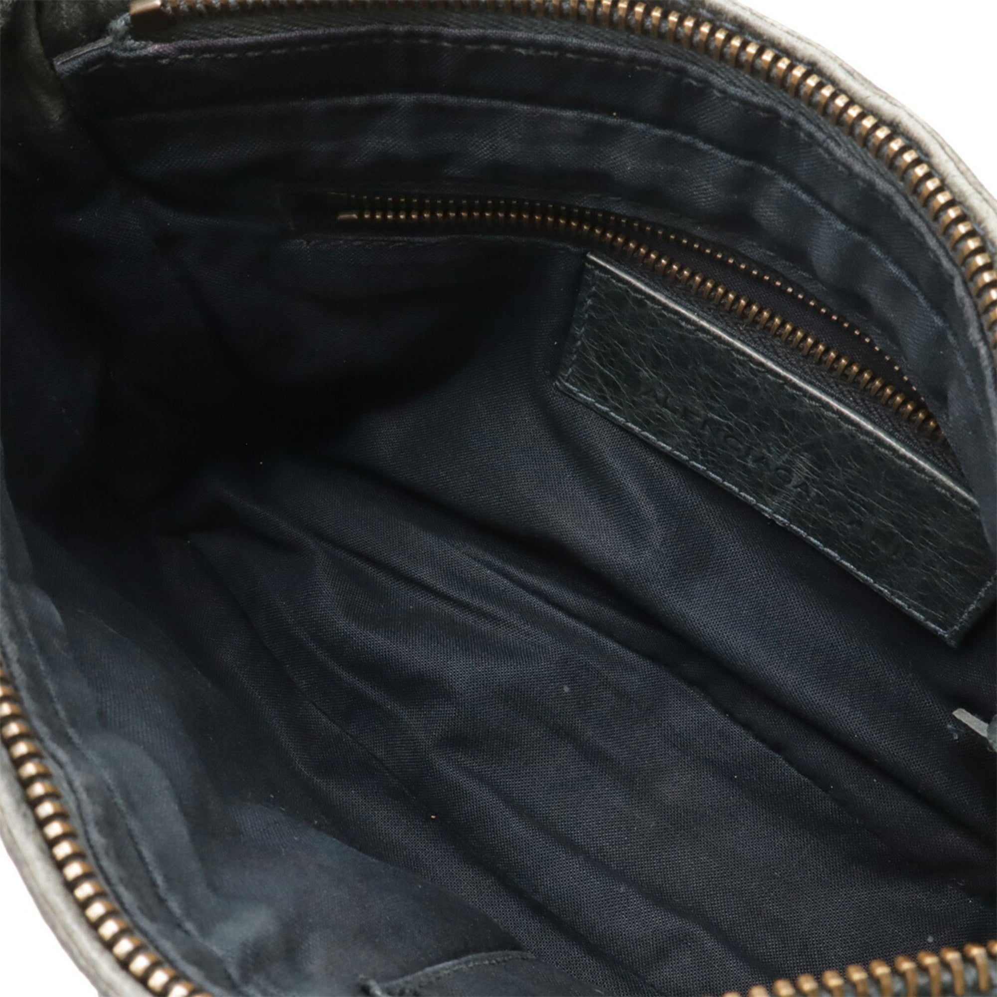Balenciaga Green Leather Pochette Shoulder