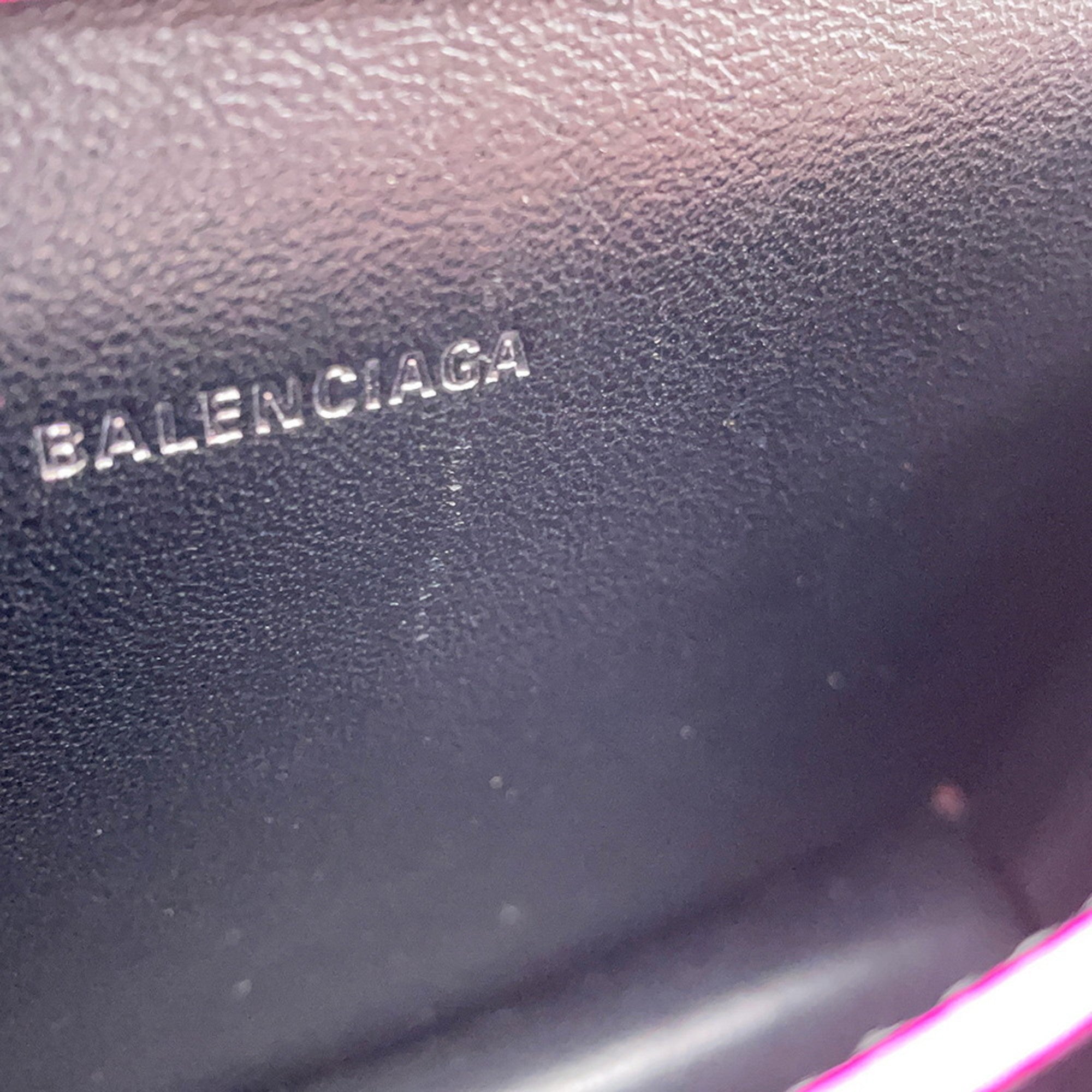 Balenciaga Pink Leather Handbag Pouch Shoulder