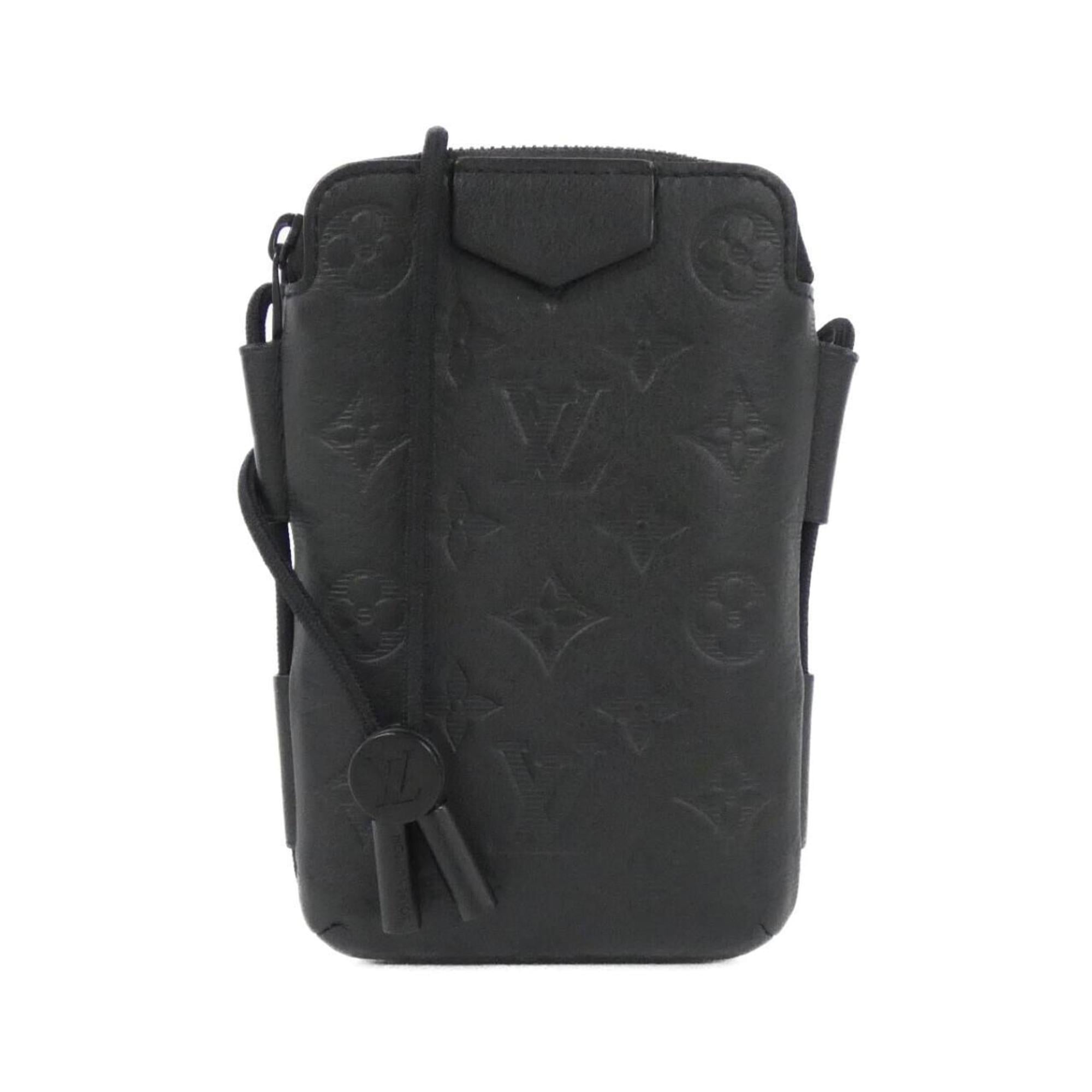 Louis Vuitton Black Leather Pouch Shoulder Bag