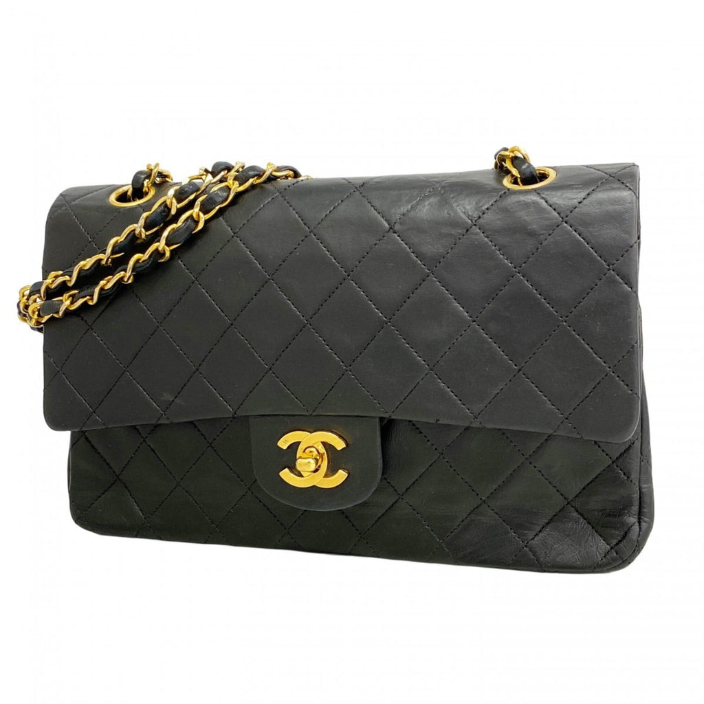 Chanel Black Leather Shoulder Bag