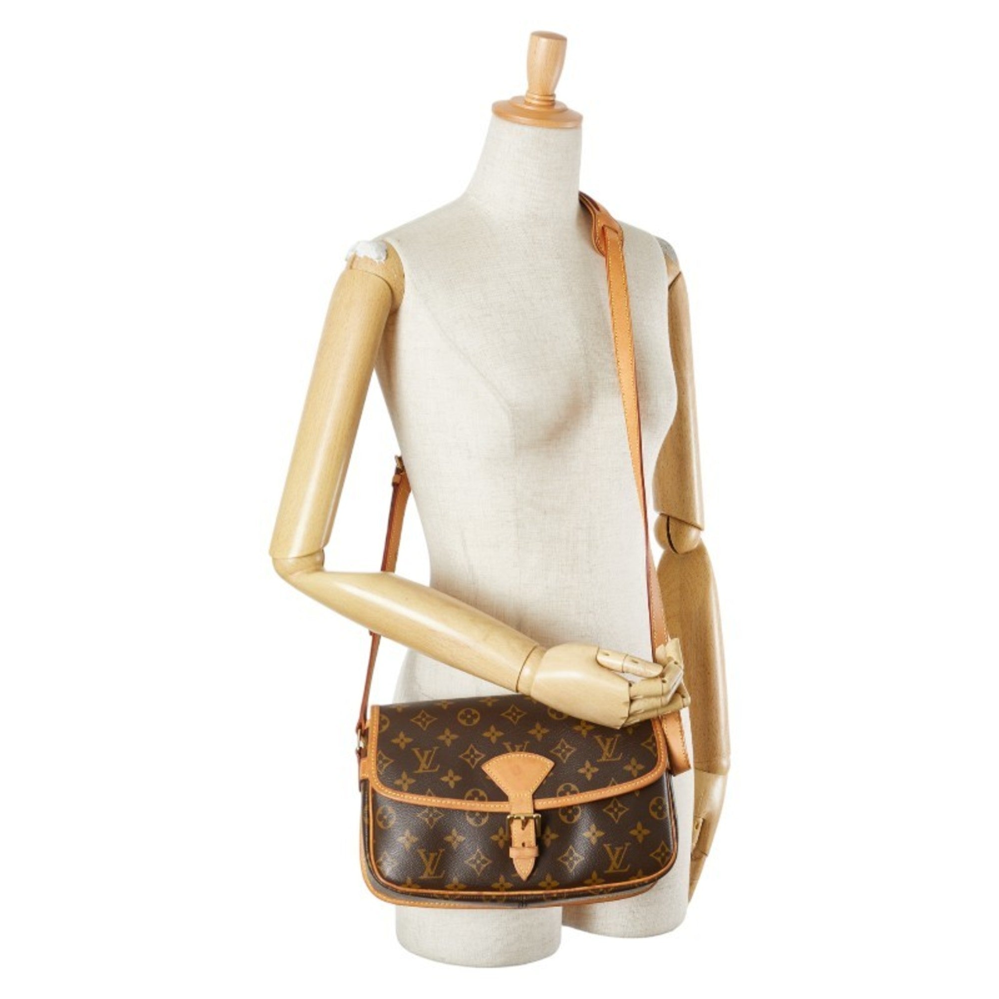 Louis Vuitton Monogram Brown Pvc Leather Shoulder Bag