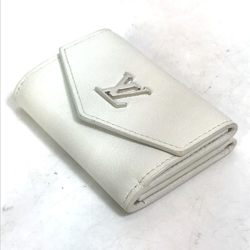Louis Vuitton White Leather Wallet (Tri-Fold)