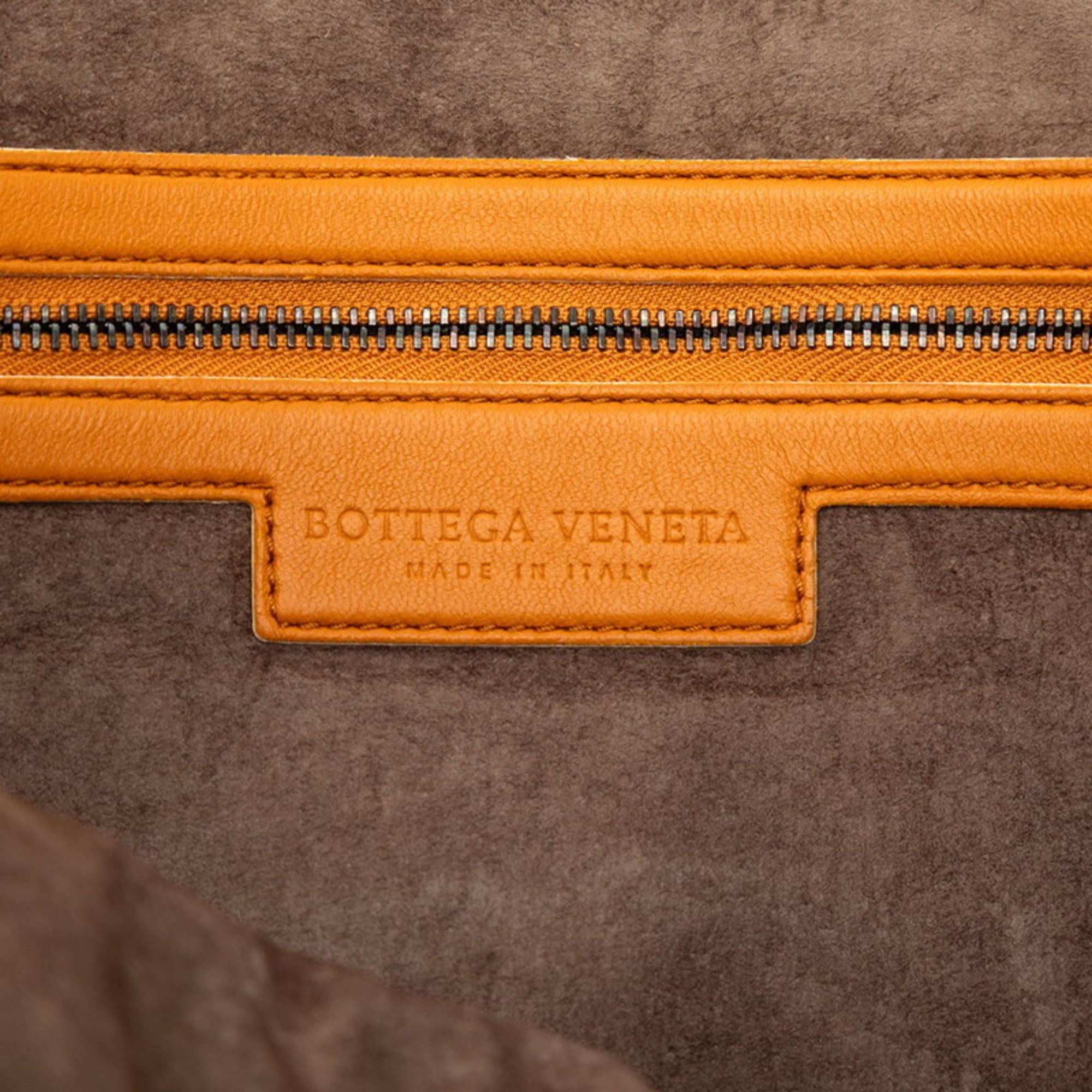 Bottega Veneta Orange Leather Shoulder Bag