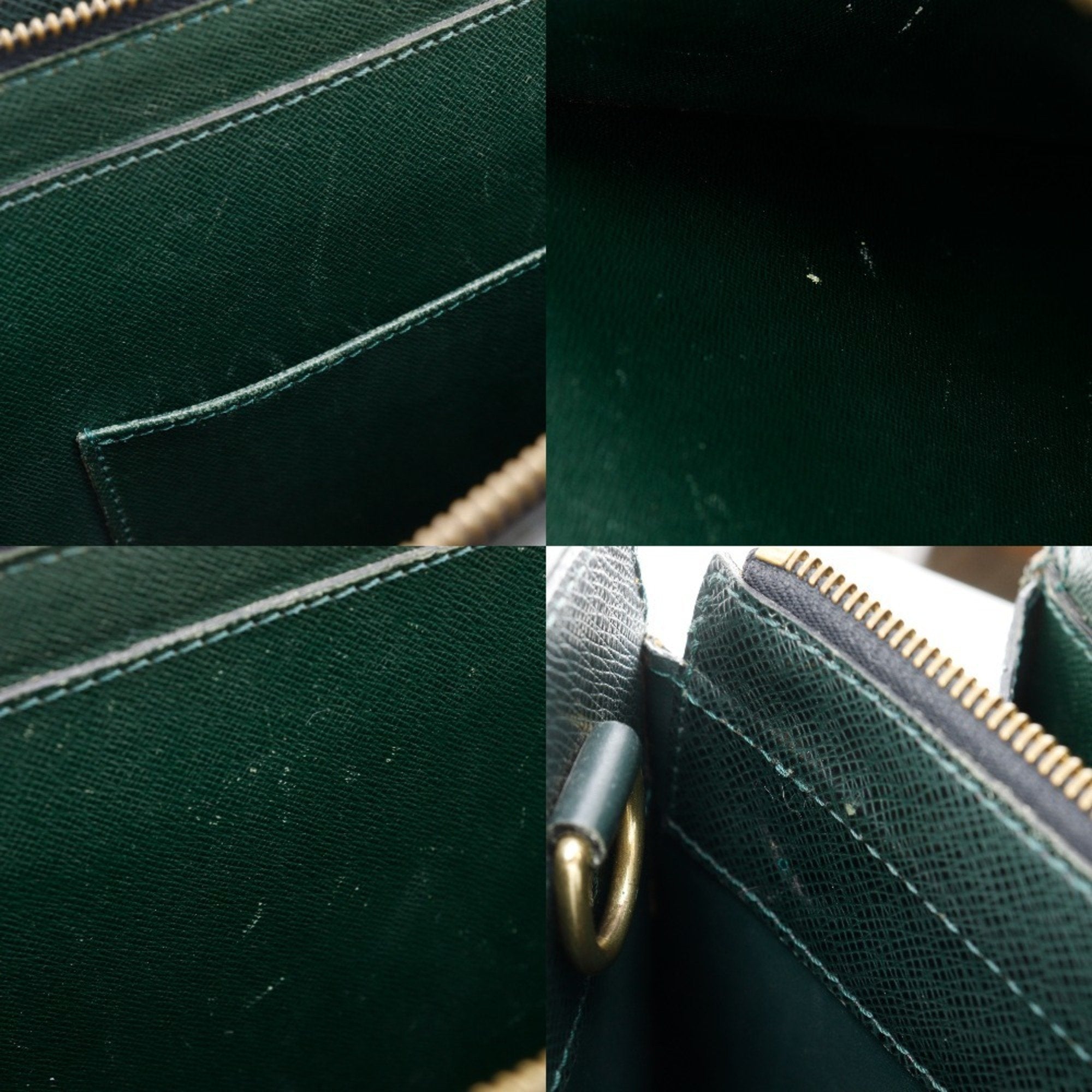 Louis Vuitton Episea Green Taiga Leather Briefcase