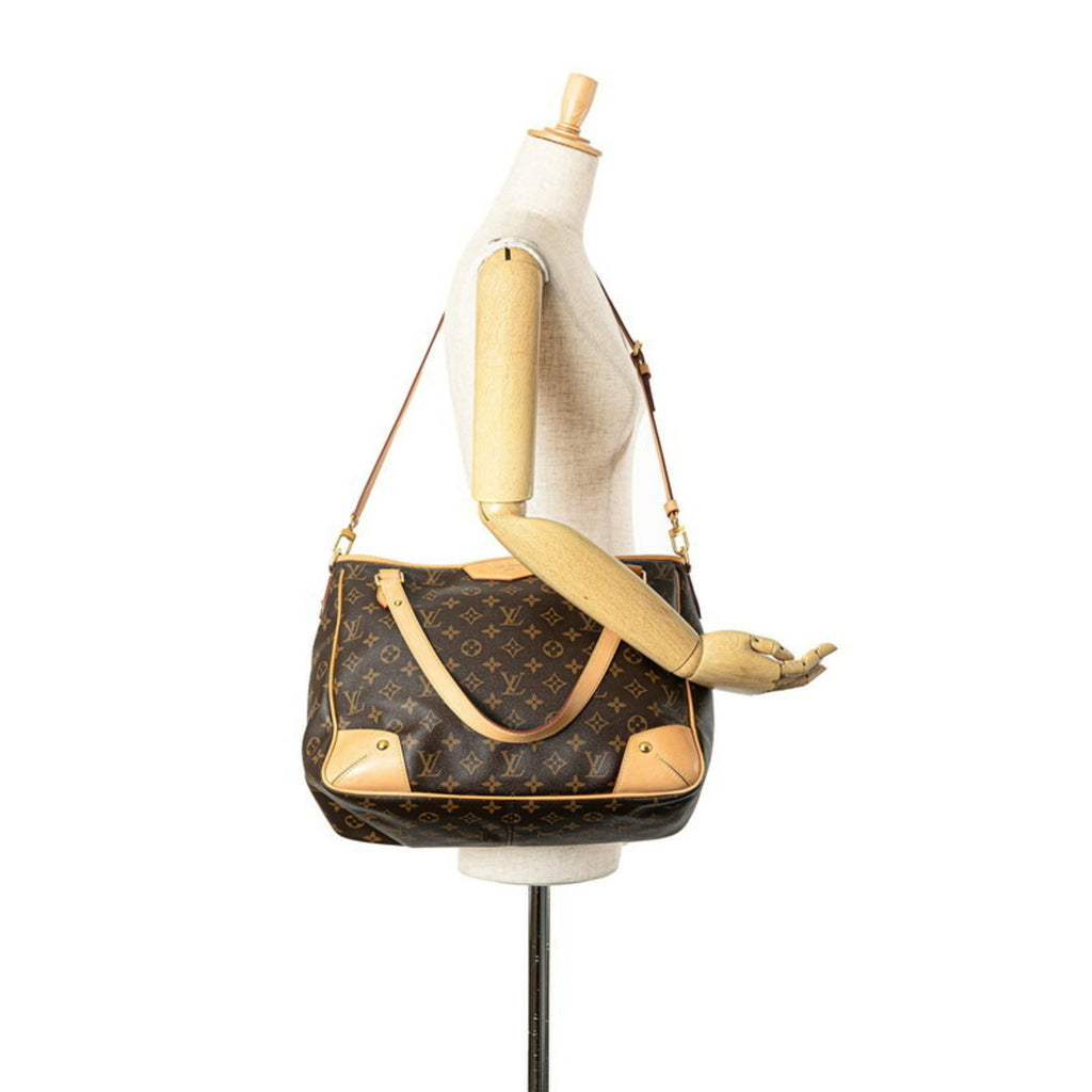 Louis Vuitton Brown Pvc Leather Shoulder Bag Tote Bag