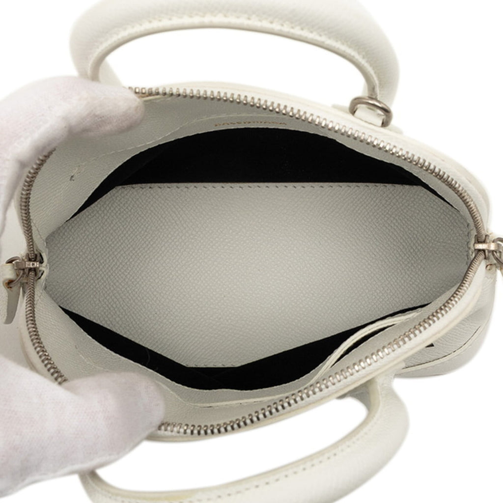 Balenciaga White Leather Handbag Shoulder