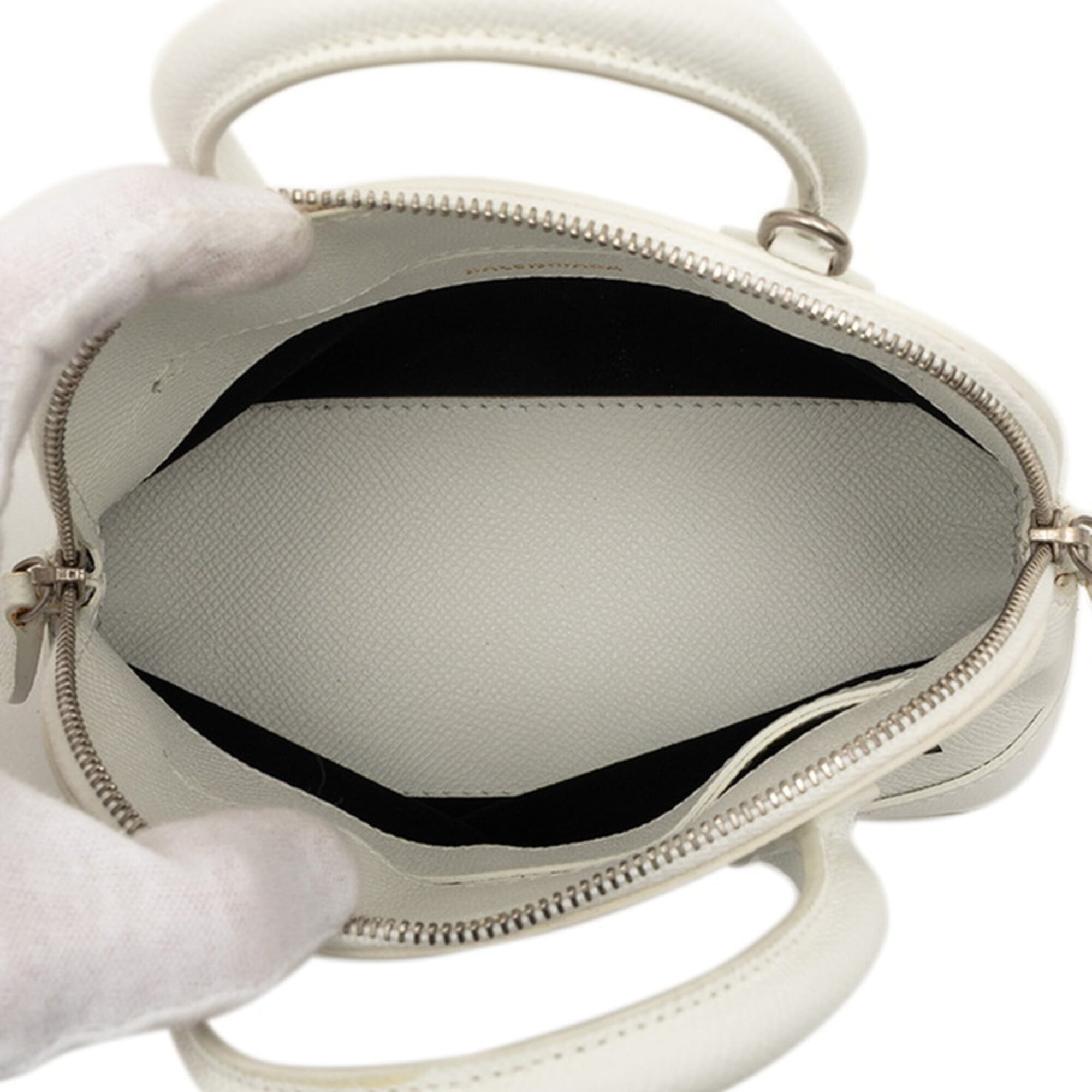 Balenciaga White Leather Handbag Shoulder