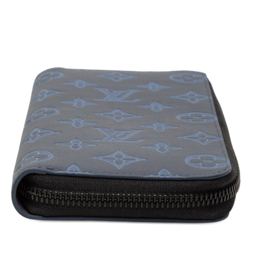 Louis Vuitton Monogram Shadow Blue Monogram Navy Monogram Shadow Long Wallet