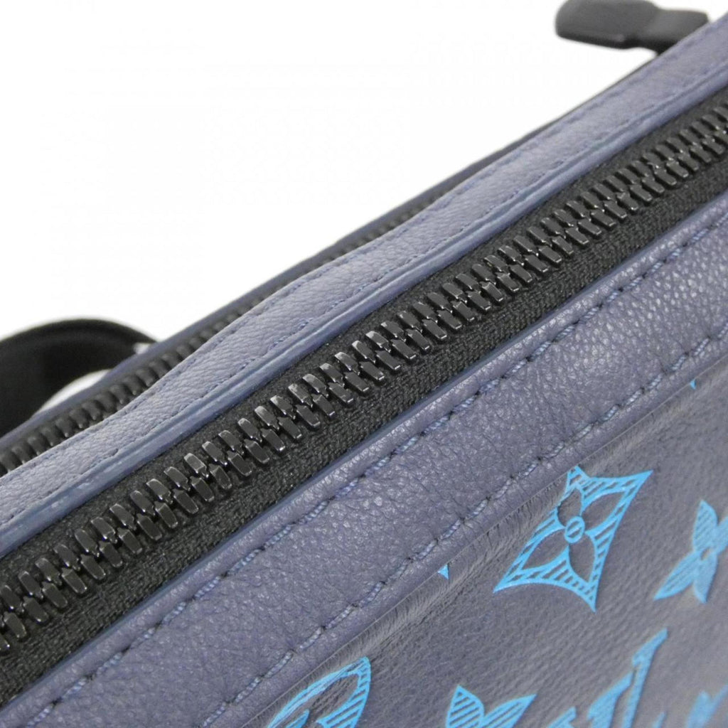 Louis Vuitton Black Blue Leather Shoulder Bag