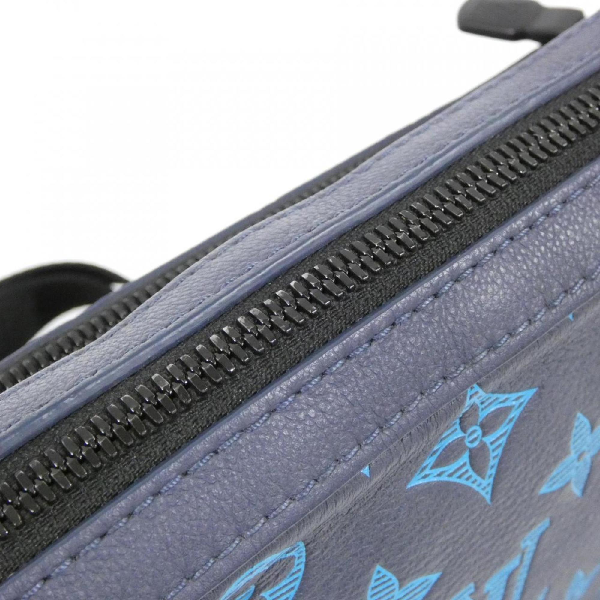 Louis Vuitton Black Blue Leather Shoulder Bag