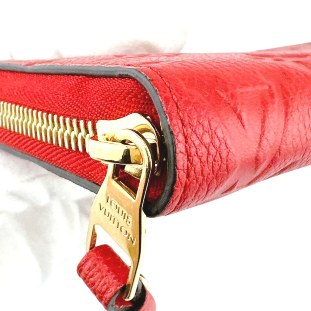 Louis Vuitton Red Color Monogram Empreinte Long Wallet