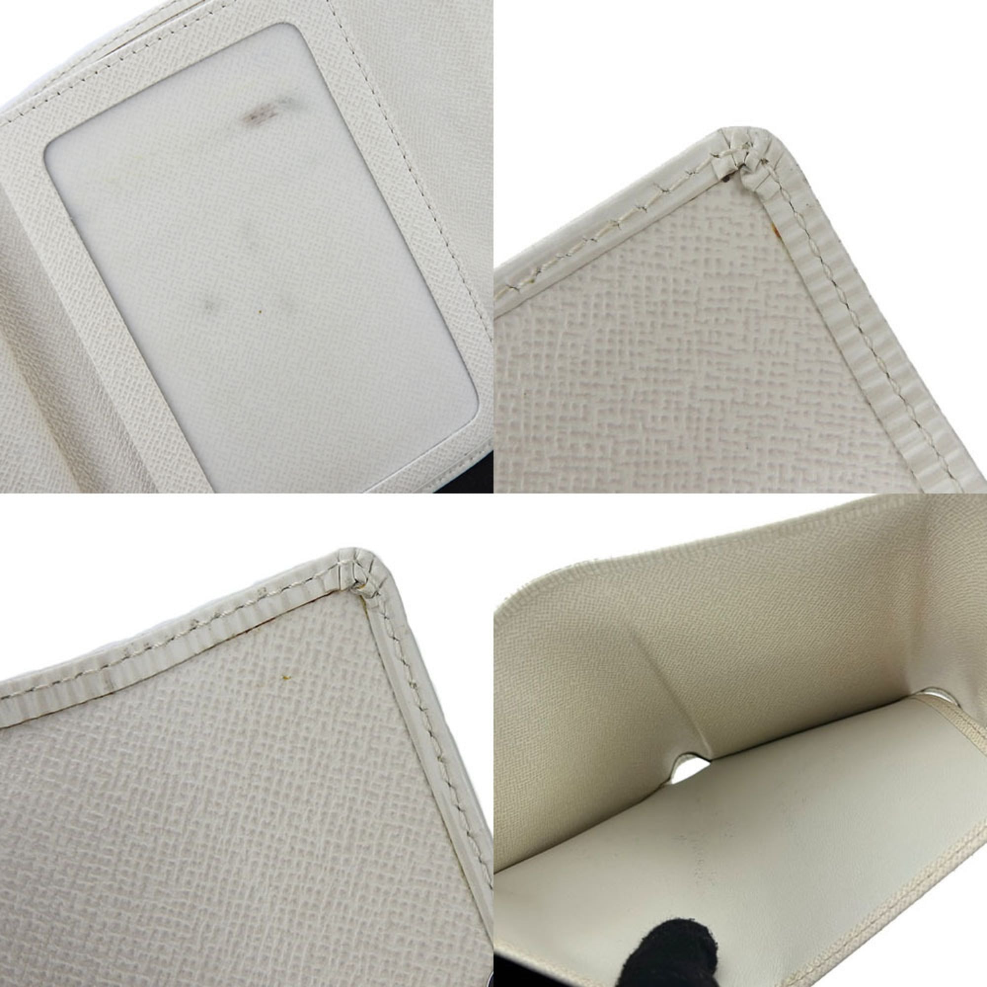 Louis Vuitton Lv Off White Leather Wallet (Tri-Fold)