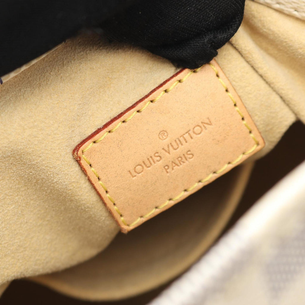 Louis Vuitton White Coated Canvas Leather Shoulder Bag
