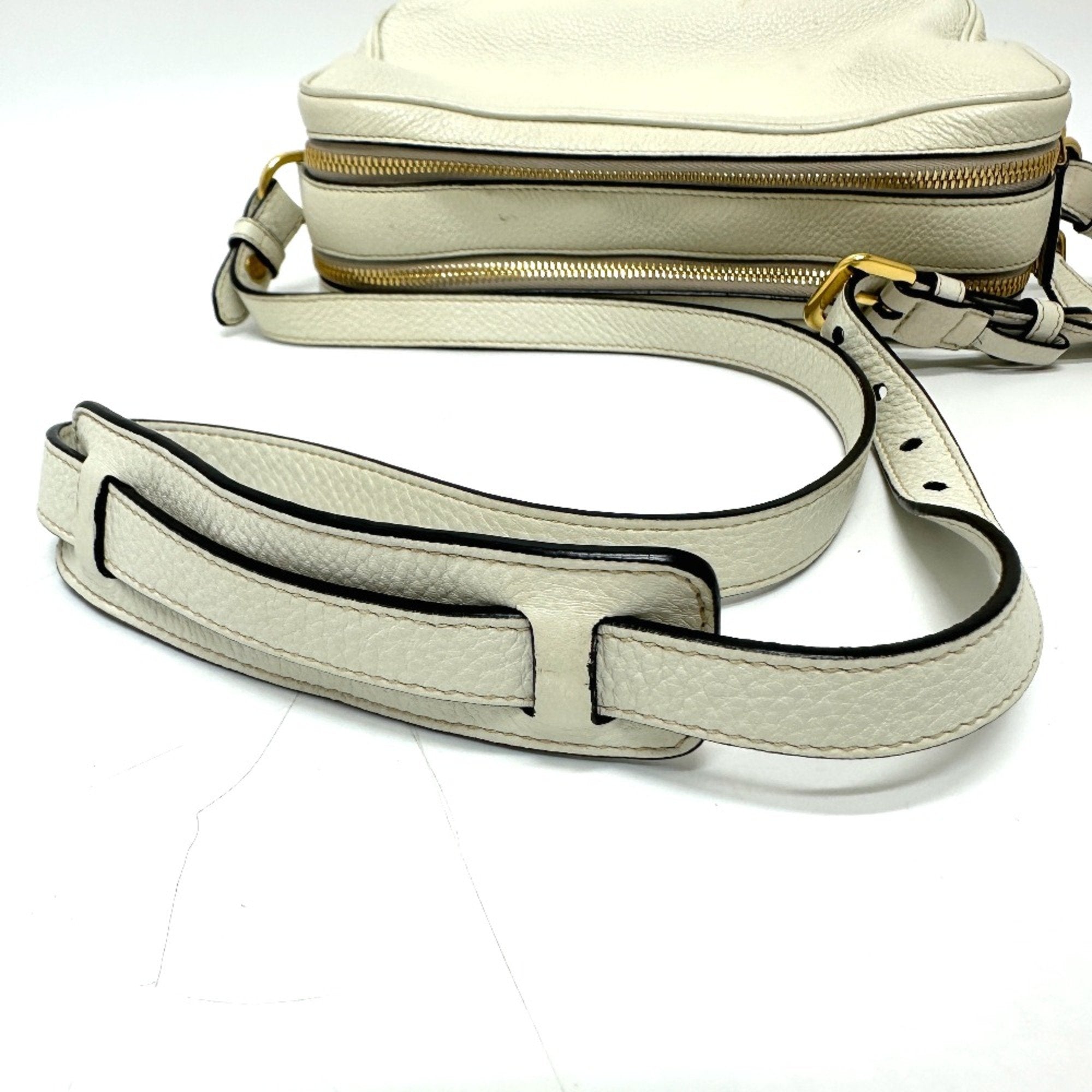 Prada White Leather Shoulder Bag