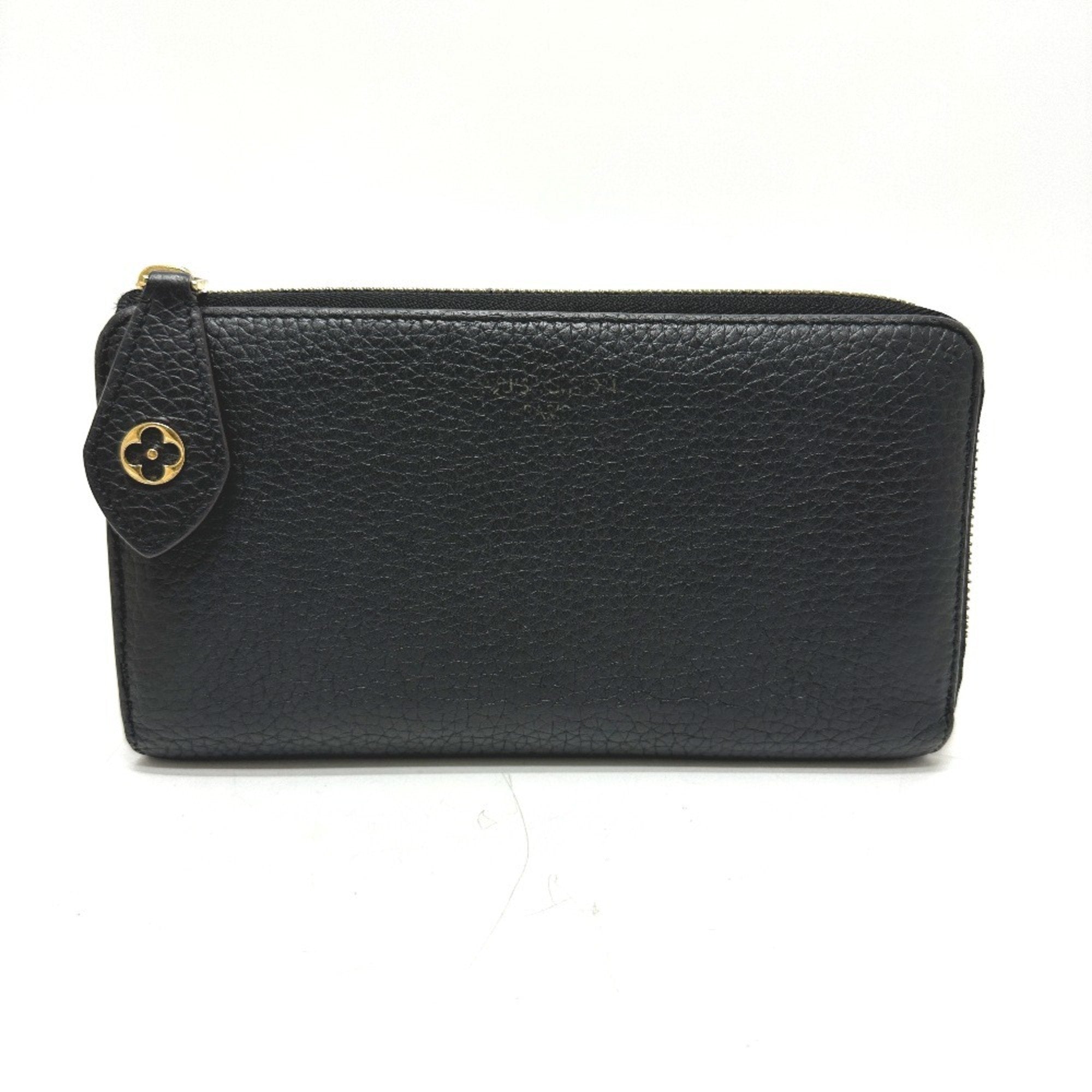 Louis Vuitton Black Leather Long Wallet