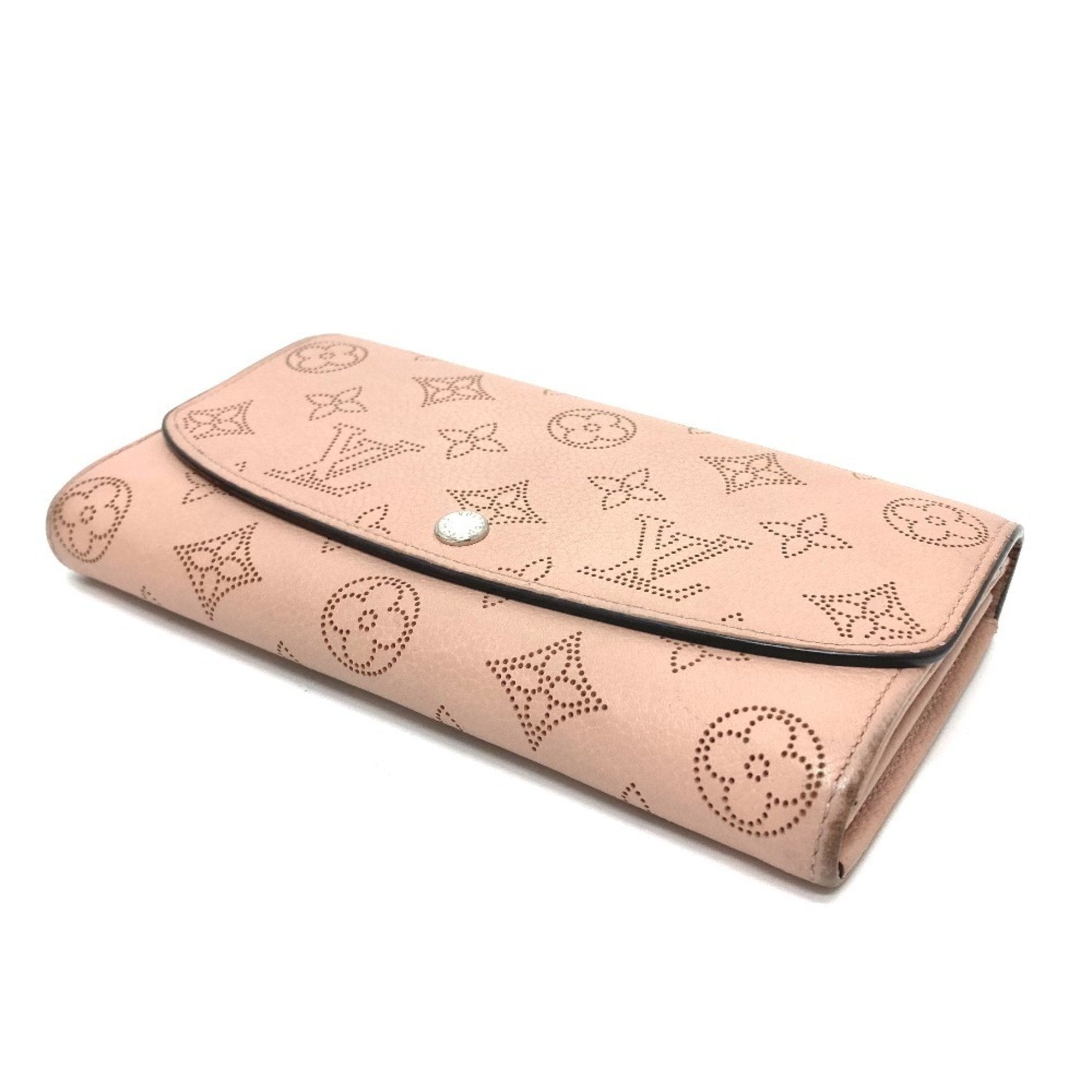 Louis Vuitton Magnolia Pink Mahina Leather Long Wallet