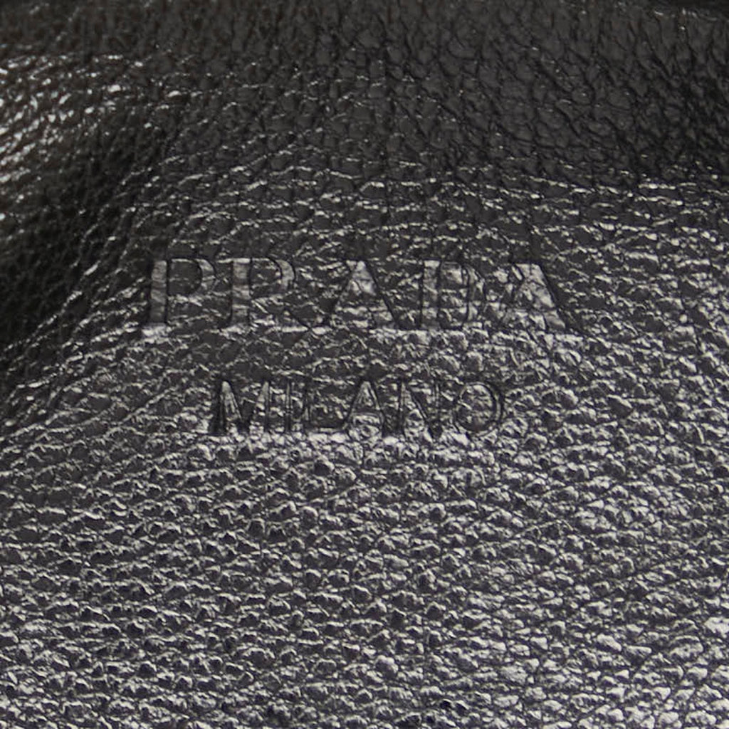Prada Black Camouflage Gray Nylon Leather Coin Purse/Coin Case