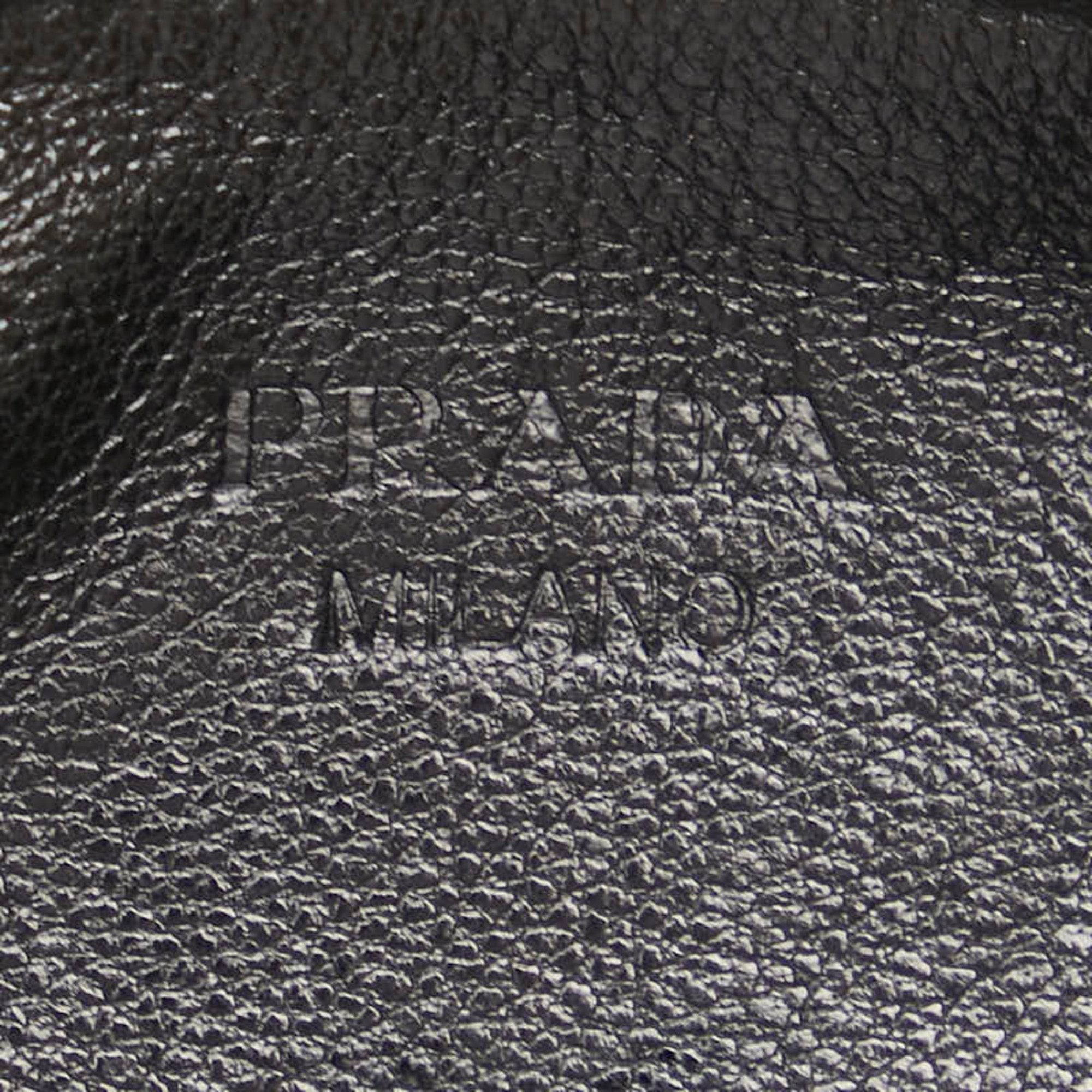 Prada Black Camouflage Gray Nylon Leather Coin Purse/Coin Case