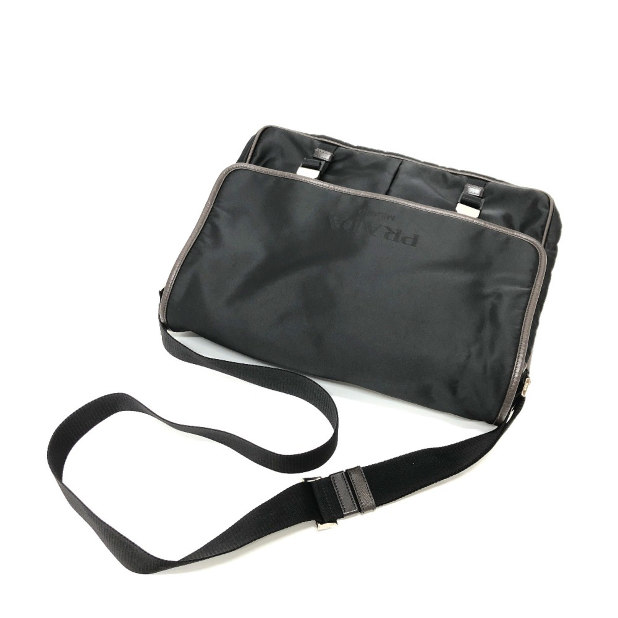 Prada Black Cloth Shoulder Bag
