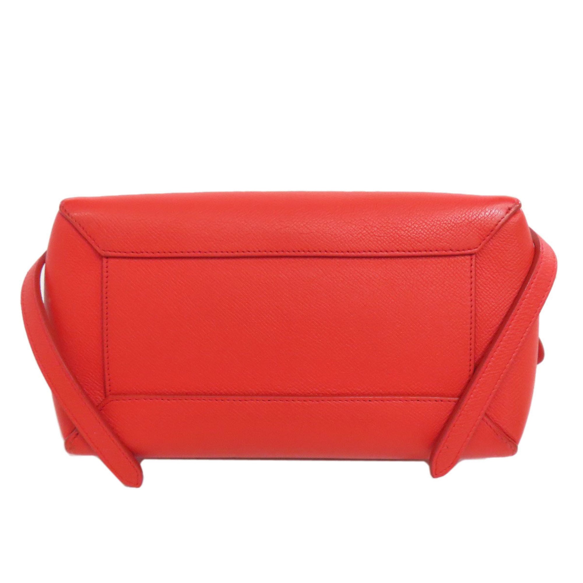 Celine Red Color Leather Handbag