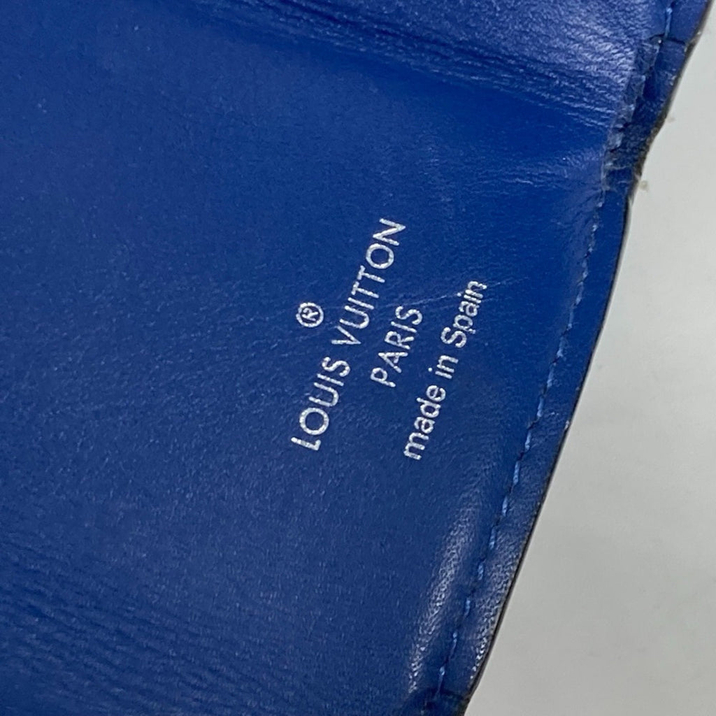 Louis Vuitton Blue Taigarama Monogram Wallet (Tri-Fold)