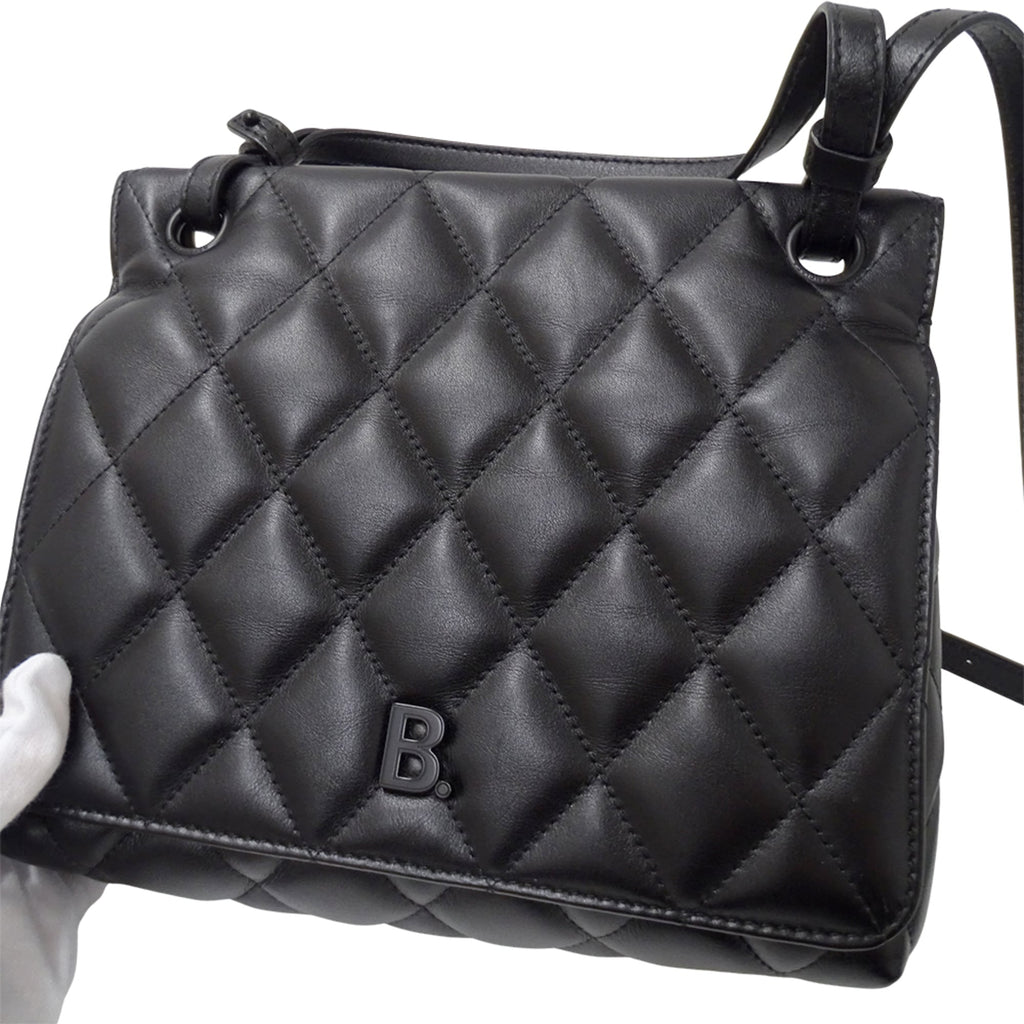 Balenciaga Black Leather Handbag Shoulder