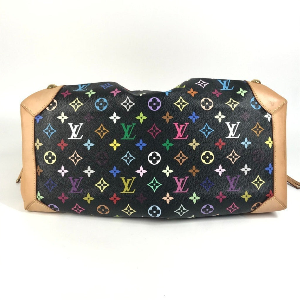 Louis Vuitton Black Multi-Color Noir Monogram Multicolore Canvas Shoulder Bag Tote Bag