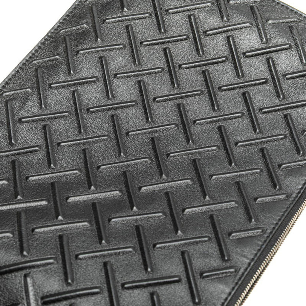 Bottega Veneta Black Leather Clutch Bag