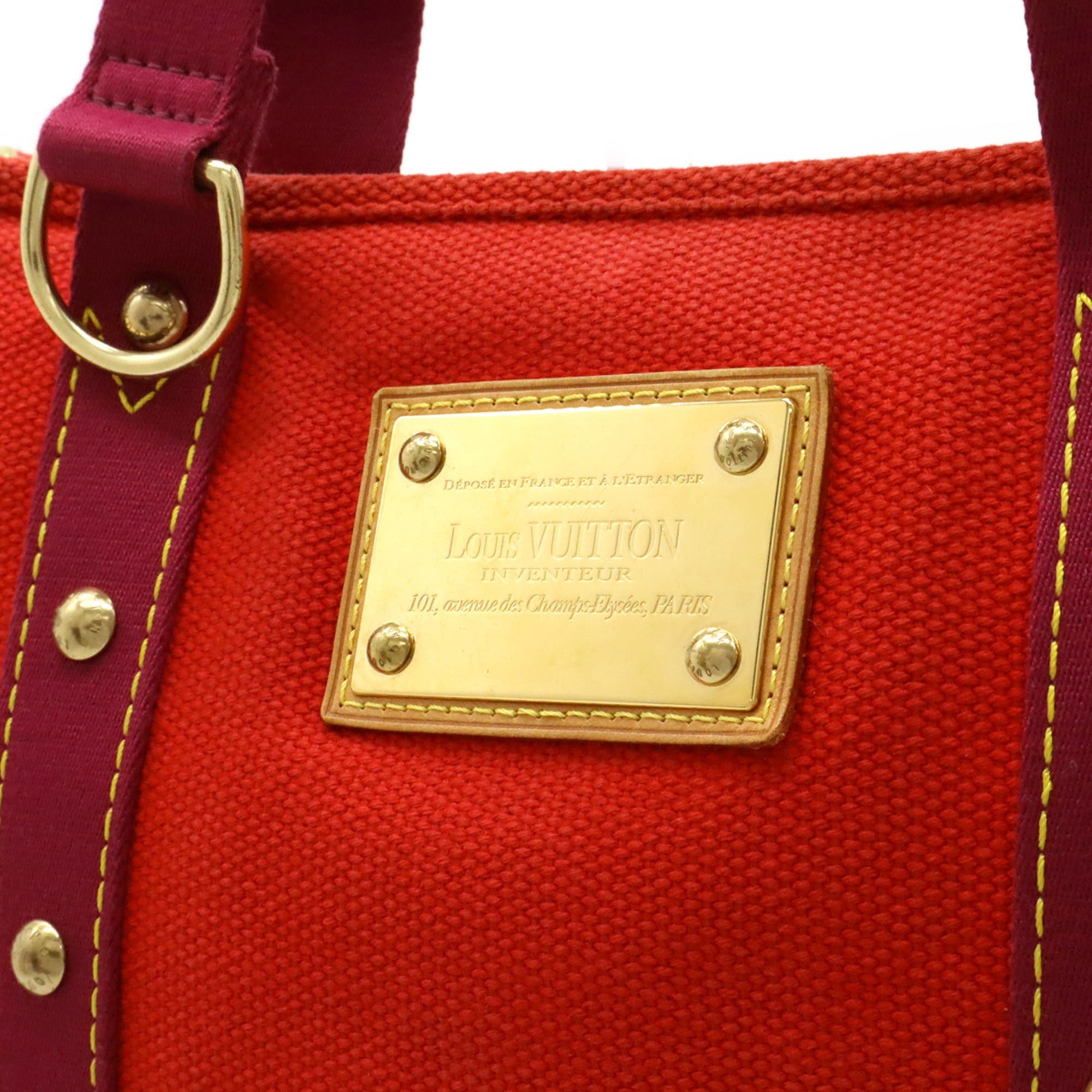 Louis Vuitton Purple Rouge Canvas Shoulder Bag Tote Bag