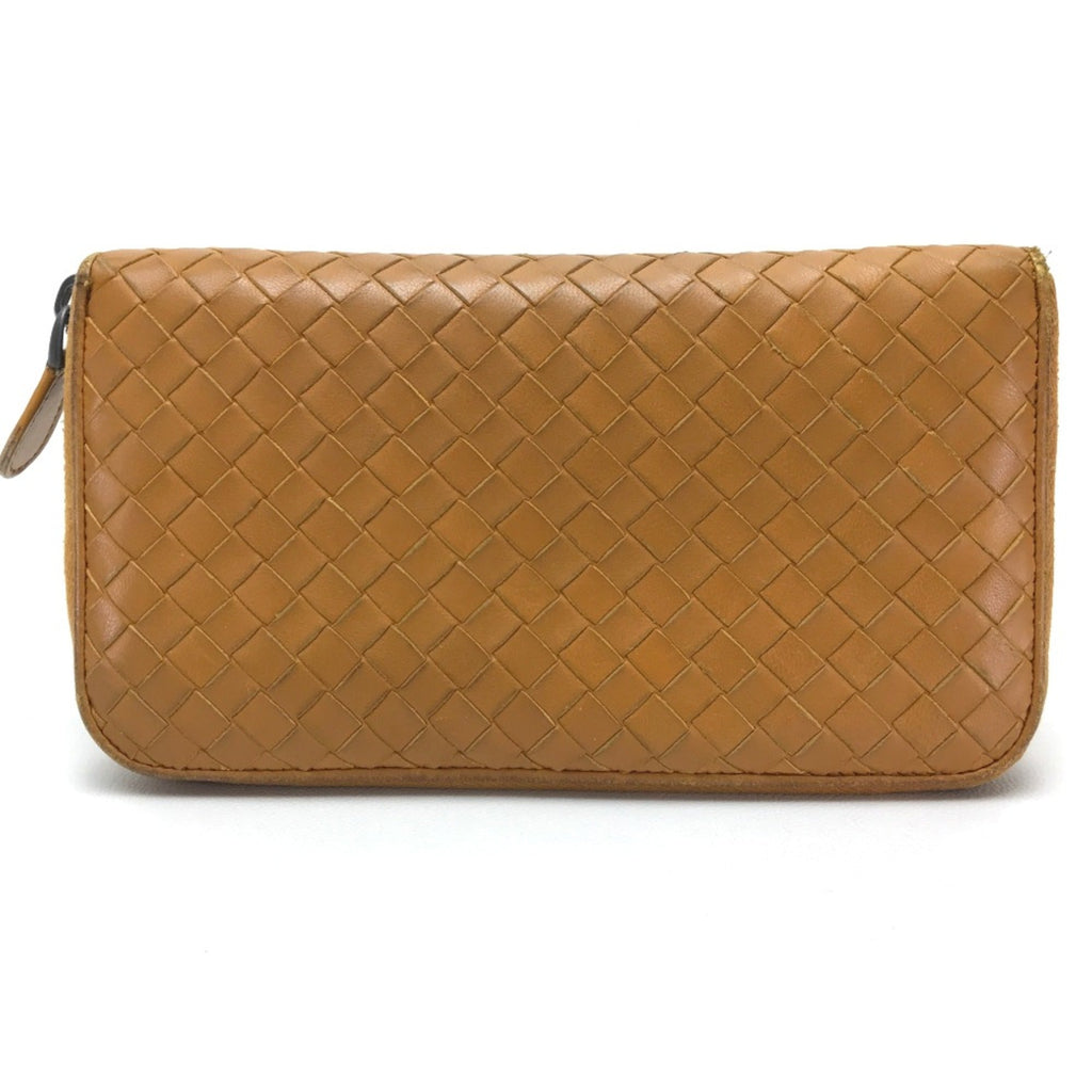 Bottega Veneta Orange Leather Long Wallet (Bi-Fold)