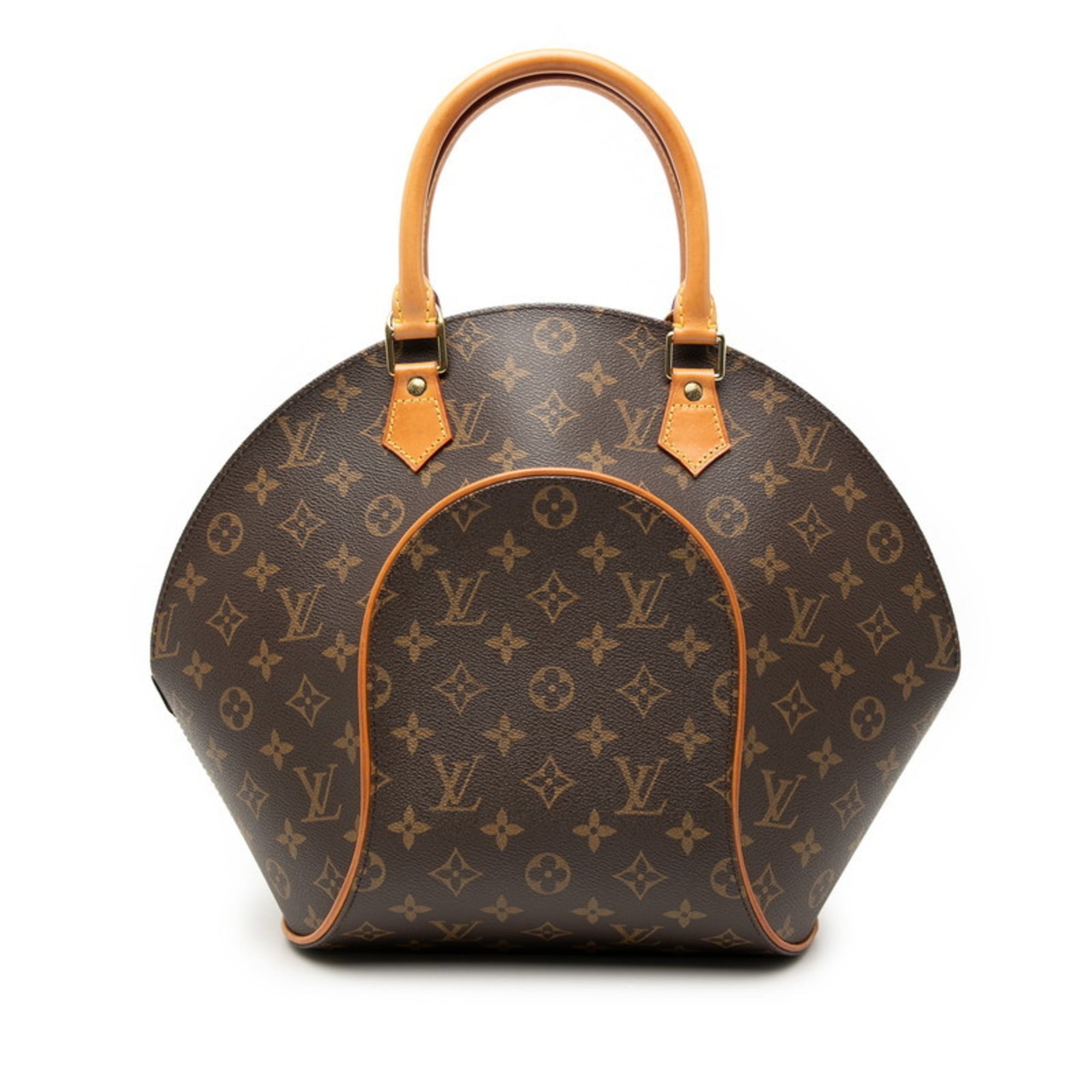 Louis Vuitton Brown Pvc Leather Handbag