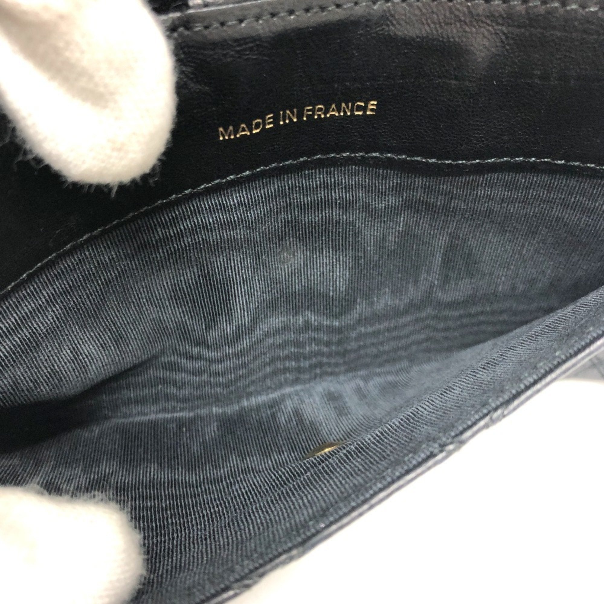 Chanel Black Leather Long Wallet (Bi-Fold)