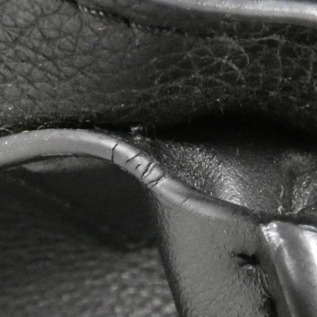 Louis Vuitton Black Leather Coated Canvas Handbag