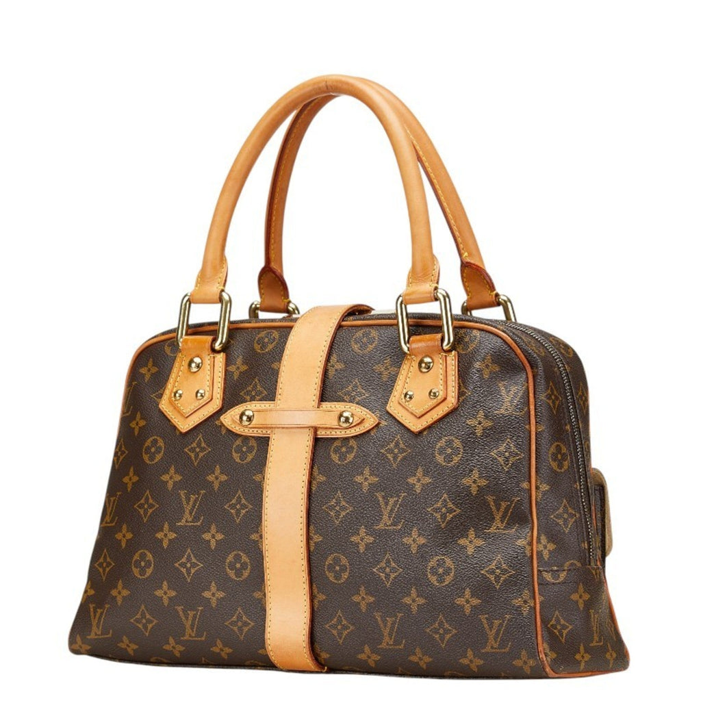 Louis Vuitton Brown Pvc Leather Boston Bag Handbag