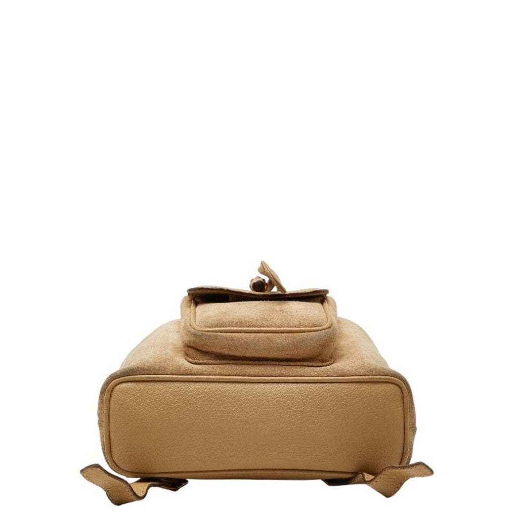 Gucci Brown Suede Leather Backpack (Pre-Owned)
