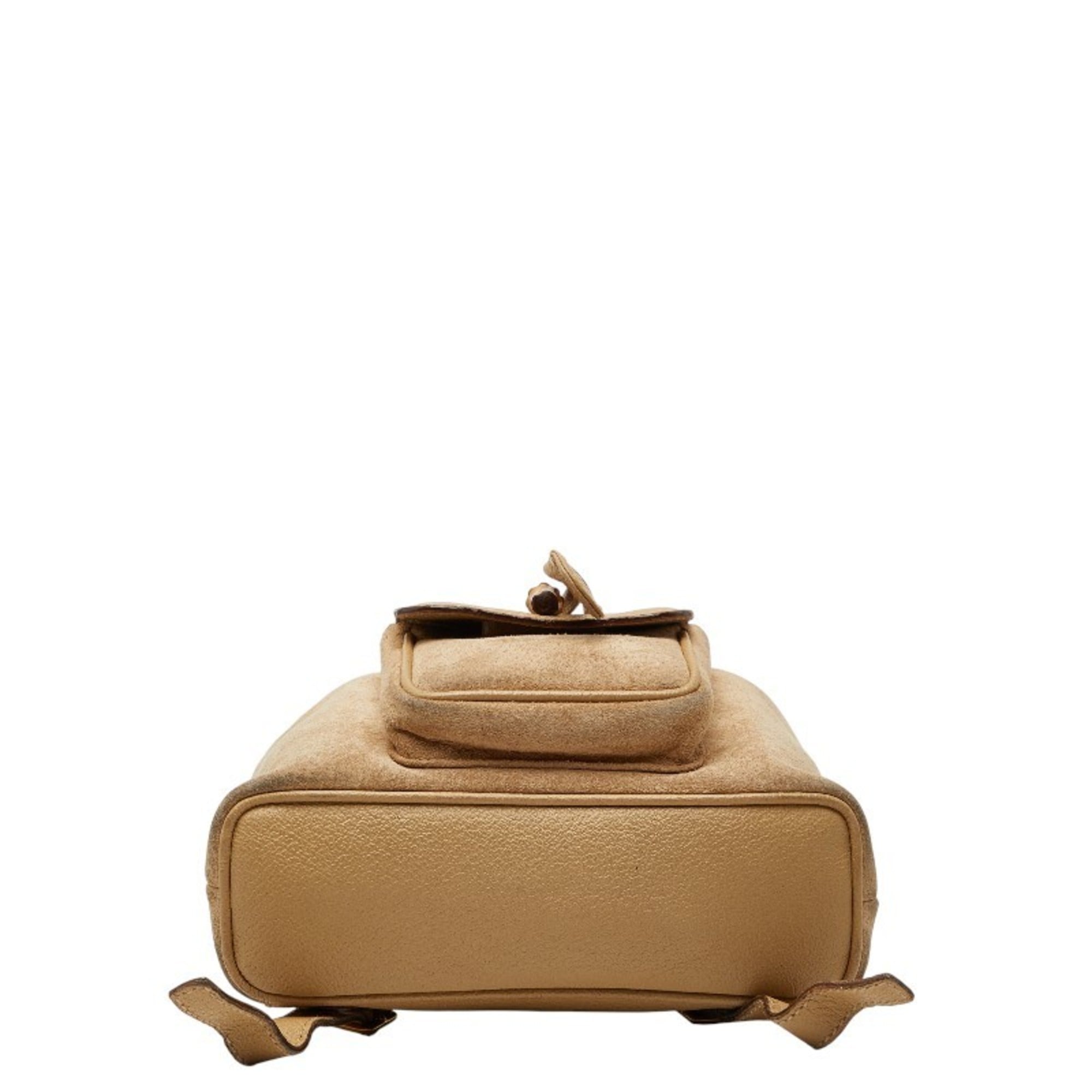 Gucci Brown Suede Leather Backpack (Pre-Owned)