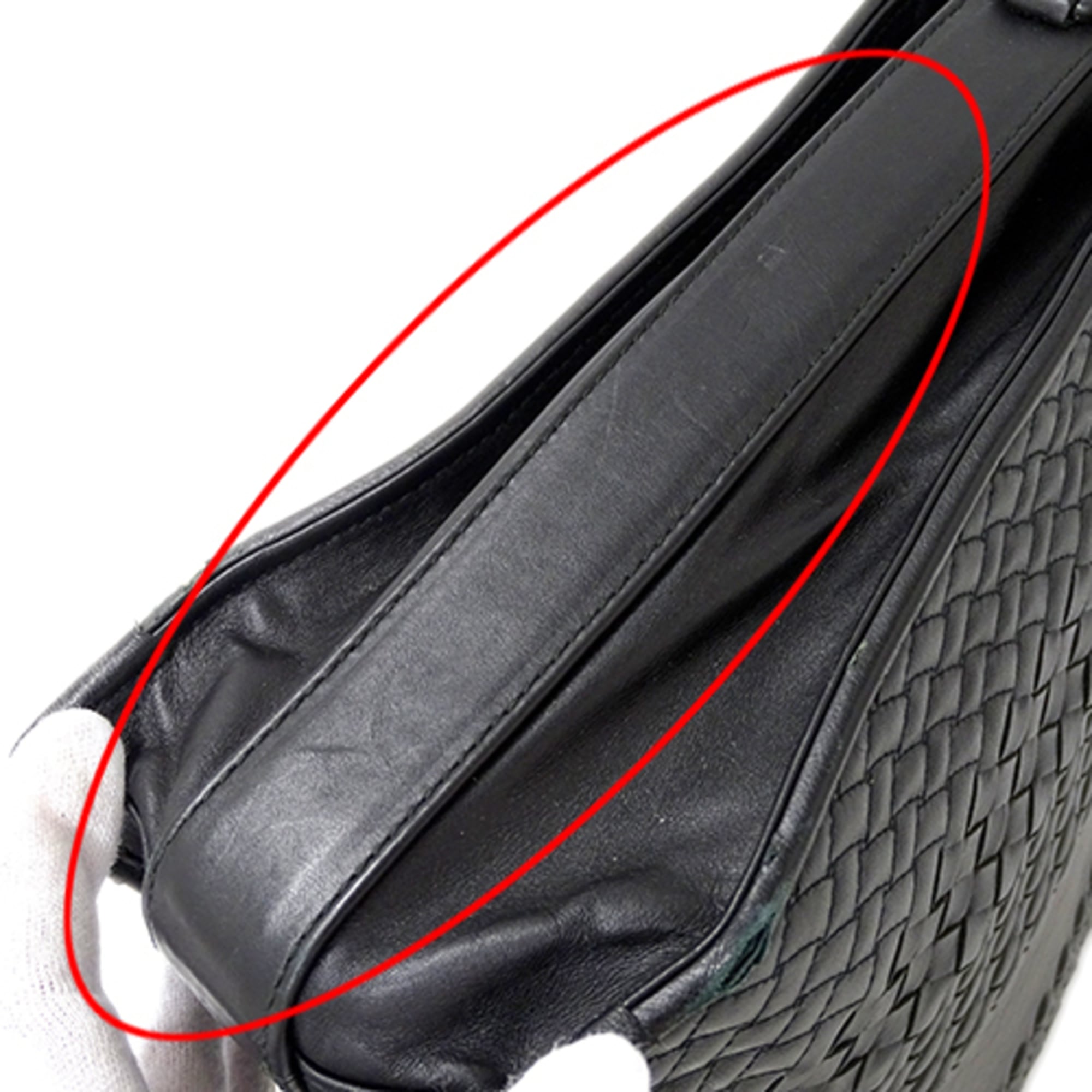 Bottega Veneta Black Leather Briefcase